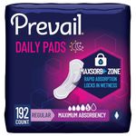 Prevail Maximum Absorbency Incontinence Bladder Control Pads, Regular, 48-Count (Pack of 4)