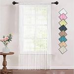 HSYLYM String Curtains for Living Room Home Decorations White Curtains Room Decor for Teen Girls Door Fly Screen,White,90 x 200 cm