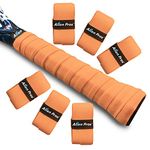 Alien Pros Tennis Racket Grip Tape (6 Grips) – Precut and Light Tac Feel Tennis Grip – Tennis Overgrip Grip Tape Tennis Racket – Wrap Your Racquet for High Performance (6 Grips, Orange)