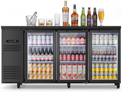 Yeego Back Bar Cooler, 20.5 Cu.Ft Commercial Refrigerator with Low-E Glass