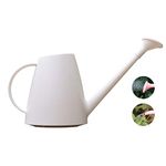 LOYUYU 1.8L Plastic Watering Can Small Lightweight Cute Indoor Outdoor Garden Plants, Watering Can with Shower Head White