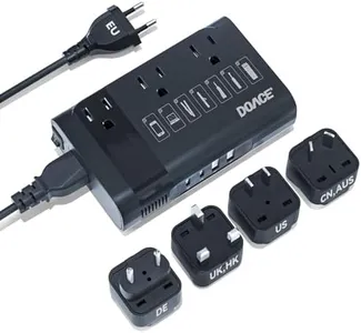 DOACE 350W Voltage Converter, Ai 220V to 110V Converter and 50Hz to 60Hz Transformer, Power Converter Adapter Combo US to AU, UK, European Travel Plug Adapter for Hair Straightener Laptop Cell Phone