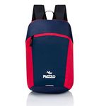 PAZZO 16 Ltrs Small Bag For Daily Use - 1 Compartment Mini Backpack For Hiking Camping Rucksack, Navyblue-Red