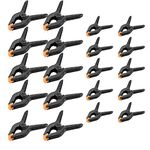 20 PCS Nylon Spring Clamps, Plastic Heavy Duty Spring Clips, Nylon Grip Clamps, Backdrop Clips for Photo Studio, Wood Working Projects, Home Improvement, Canvas, Paper(2 inch＆3 inch)