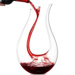 Wine Decanter,Smaier 1.5L U Shape Classic Wine Aerator, Red Wine Carafe, Wine Gifts, Wine Accessories,100% Lead-free Crystal Glass(ï¼Ë†1500mlï¼â€°