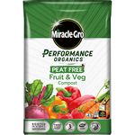 Miracle-Gro 121060 Performance Organics Fruit and Veg PEAT FREE Compost, 40L, White