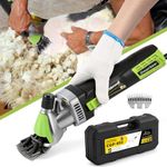 CGOLDENWALL 850W Sheep Shears Electric Sheep Clipper, Farm Livestock Grooming Clipper Kit, Heavy Duty Animal Hair Trimmer for Goats Alpaca Sheep, 13-Straight-Teeth Blade