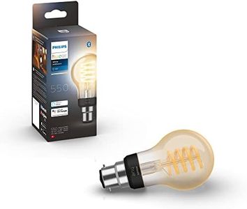 Philips Hue White Ambiance Filament Single Smart LED Bulb [B22 Bayonet Cap] - 550 Lumens. Works with Alexa, Google Assistant and Apple Homekit
