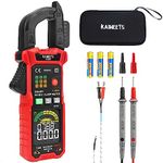 KAIWEETS Smart Digital Clamp Meter with D-Shaped Jaws, Clamp Multimeter with Inrush Current Function, Auto-ranging Amp Meter Built-in HD Color Screen, Measures AC/DC Current Voltage Temperature NCV