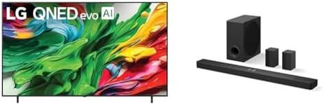 LG 86" 2025 QNED85A 4K Smart TV S90TR 7.1.3-Channel OLED evo TV Matching Home Theater Soundbar with Rear Surround Speakers and Wireless Subwoofer, Wow Orchestra, Dolby Atmos