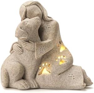 INLOMEM Dog Memorial Gifts for Loss of Dog, Pet Memorial Gifts for Dog, Hand-Sculpted Loss of Dog Sympathy Gift, Pet Loss Gifts Dog, Rainbow Bridge Pet Memorial Gifts (Granite)