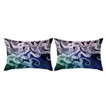 Arightex 3D Octopus Tentacle Pillow Case Set Set of 2 Nautical Ocean Blue Pillowcase Protector Kid Pillow Case Soft (3D Octopus Tentacles, King 20" x 36")