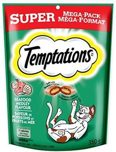 Temptations Adult Cat Treats, Seafood Medley Flavour, 350g Pouch