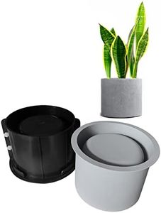 Large Round Silicone Planter Mold, Reusable Round Shape Concrete Clay Plaster Moulds for DIY Homemade Succulent Plant Pots, Durable Home Decor Garden Decorations Mould Concrete Molds (Round)