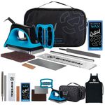Winterial Snowboard Repair Tuning Kit w/French All Temperature Wax, Waxing Iron, Plastic & Metal Scrapers, Steel Wool, 2 Files, Apron, & Edging Tool