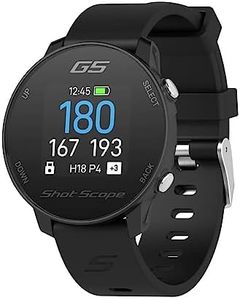 Shot Scope G5 GPS Golf Watch | F/B/M Dynamic Yardages to Green | Distances to Doglegs/Layup Points | Includes 2 Watch Straps (Black)