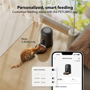 PETLIBRO Automatic Cat Feeder – WiFi App Control, Battery Operated, Portion Adjustable
