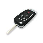 BROVACS Modified Upgraded Key Shell Compatible with CHEVROLET GMC BUICK VAUXHALL OPEL 5 Button Keyless Entry Flip Remote Key Case Fob SS628D