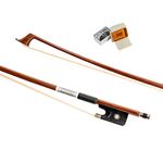 MI&VI CB-530 Classic Cello Bow (Size 3/4) with Bow Soft Bag and Rosin for Bow Hairs Included - Ebony Frog - Well Balanced - Light Weight - Real Mongolian Horse Hair (Cello 3/4) - MIVI Music