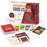 Exploding Kittens Good vs. Evil - 2-5 Players - Ages 7+ - Inspired by Netflix Show - High Stakes Family Card Game - Party Game, Family Game Night, Animated Netflix Show