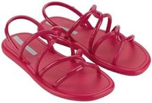 Ipanema Meu Sol Womens Sandals - Strappy Sandals for Women, Flat Sandals, Comfortable Dressy Women Sandals, Summer Dress Sandals w/Backstrap, Water Resistant, Easy to Clean, Dark Pink/Green, Size 6