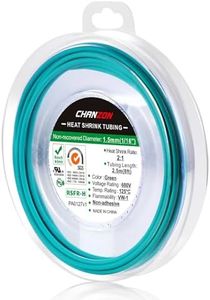 Chanzon 2:1 Ratio 1/16" (1.5mm) Heat Shrink Tubing 8Ft Roll (2.5M Total Length) Green Polyolefin Sleeving Wrap Shrinking 2 to 1 1pcs