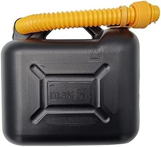5L Plastic Jerry Can with Spout – Black Colour – Efficient Fuel Transportation – Emergency Backup for Vehicles