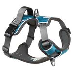 Embark Pets Adventure Dog Harness, No Pull Dog Harness with 2 Leash Clips, Dog Harness Medium Anti Pull Dog Harness Front & Back with Control Handle, Adjustable, Soft & Padded