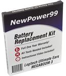 NewPower99 Battery Replacement Kit for UE Megaboom 3 Speaker with Tools, Video Instructions, Long Life Battery