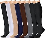 6 Pairs Compression Socks Women Men Medical, Running,Nursing,Travel,Flight