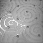 Resilia - Deluxe Clear Vinyl, Plastic Floor Runner/Protector for Deep Pile Carpet - Skid-Resistant, Swirl Spiral Pattern, (36 Inches Wide x 12 Feet Long)