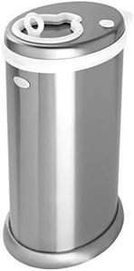 Ubbi Steel Diaper Pail, Odor Locking, No Special Bag Required, Award-Winning, Registry Must-Have, Chrome