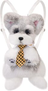 Chongker Dog Shaped Backpack, Handmade Realistic Stuffed Animals Backpack, Cute Dog Plush Bag