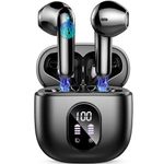 Wireless Earbuds, 2024 Bluetooth 5.3 Headphones-Deep Bass Stereo Ear Buds with ENC Noise Canceling Mic, 50Hrs Bluetooth Earbuds-Clear Call/LED Displays, IP7 Waterproof Earphones Wireless Android-Black