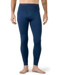 LAPASA Men's 1 Pack Lightweight Thermal Underwear Bottom, Fleece Lined Long Johns Base Layer Pants, Thermoflux M10 Heather Blue (1 Bottom) L