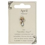 Guardian Angel April Birthstone Angel Pin With Gem Stone Sentimental Gift Idea