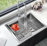 VACLIX® 24'' x 18'' x 9'' Handmade Kitchen Sink Stainless Steel Single Bowl Handmade Kitchen Sink || MATT Finish With 304 Grade Stainless Steel