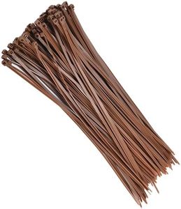 Bolt Dropper Zip Ties Pack of 100-12-Inch Brown Heavy Duty Cable Ties - 40 lbs Strength Self-Locking Nylon Wire Ties - Weather-Resistant Zip Ties for Cable Management and Organizing Various Items