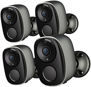 Security Cameras Wireless Outdoor, 2K Battery Powered Camera for Home Security with IP65, SD/ Free Cloud Storage, No Monthly Fee, AI Motion Detection, Color Night Vision, 2-Way Audio (BW4-G-4Pack)