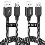 6Ft Extra Long Rapid Micro USB Cable Quick Fast Charging for Kindle fire Hd,Hdx,Samsung Galaxy S7 Edge/S6/S5,Note 5/4,LG G4,Motorola Moto E5 G5 Play,PS4 Controller,Android Phone Tablet Charger Cord