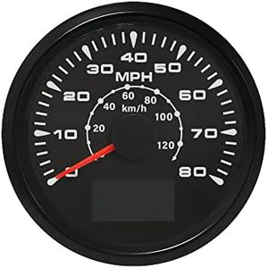 ELING Car Motorcycle Boat GPS Speedometer Odometer 0-80MPH 0-120KM/H ATV UTV with 8 Different Backlight 85mm