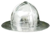 Queen Armour Medieval Kettle Hat Helmet Reenactment LARP Role-Play Infantry Spanish Silver Viking Helmet