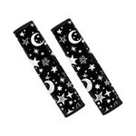 Biyejit Moon Stars Car Seat Belt Pad Covers for Women Men, 2 Packs Soft Comfort Car Seat Belt Strap Shoulder Pad Universal Fit