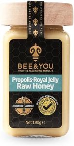 Bee and You Royal Jelly Raw Honey, Propolis Extract, 100% Natural Superfood, Ultra Pure, Immune Support Supplement, Antioxidants, Keto, Paleo, Gluten-Free, 6.7 oz
