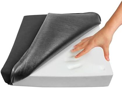 KMINA - Cuscino Antidecubito per Sedia a Rotelle (41x41x7 cm), Cuscino Memory Foam, Cuscino Antidecubito Viscoelastico High Density, Fodera Traspirante in Tessuto 3D, Cuscino Nero - Made in Europe