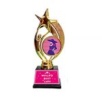 Tuelip World's Best Lady Trophy Medal Gift for Mother, Lady Boss, Sister, Friend, Wife and Sister I Birthday Gift I Congratulation Gift for Colleague, Gift for Employee