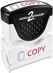 ACCU-STAMP2 Message Stamp with Shutter, 2-Color, Copy, 1-5/8" x 1/2" Impression, Pre-Ink, Red and Blue Ink (035532)