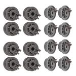 Upper Dishwasher Roller Wheels Lower Rack Wheels Replacement for Bosch