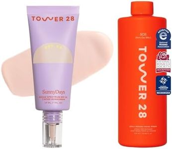 Tower 28 SOS Spray 16 FL OZ & Tower 28 SunnyDays SPF 30 Tinted Mineral Sunscreen-Shade 15