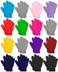 ONESING 16 Pairs Kid Gloves Knitted Children Gloves Bulk For Boys Girls - Stylish and Warm Winter Attachments Mixcolor A